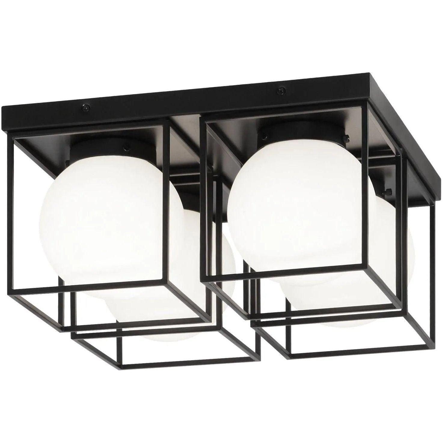 Matteo Lighting - Squircle Flush Mount - X03804BK - Canada Light Shop