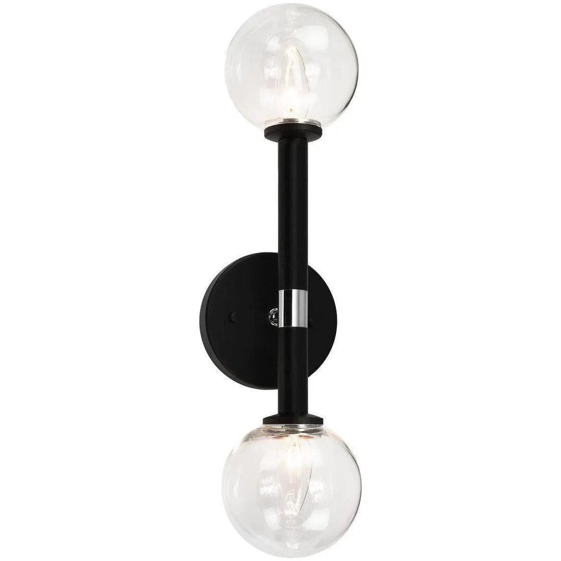 Matteo Lighting - Stellar Off-Center Wall Sconce - W75302BKCL - Canada Light Shop