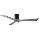 Matthews Fan Company - Irene 3 Hugger Ceiling Fan with Light Kit - IR3HLK-BK-BW-60 - Canada Light Shop