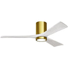 Matthews Fan Company - Irene 3 Hugger Ceiling Fan with Light Kit - IR3HLK-BRBR-MWH-52 - Canada Light Shop