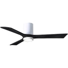 Matthews Fan Company - Irene 3 Hugger Ceiling Fan with Light Kit - IR3HLK-WH-BK-52 - Canada Light Shop