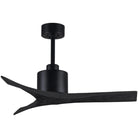 Matthews Fan Company - Mollywood Ceiling Fan - MW-BK-BK-42 - Canada Light Shop