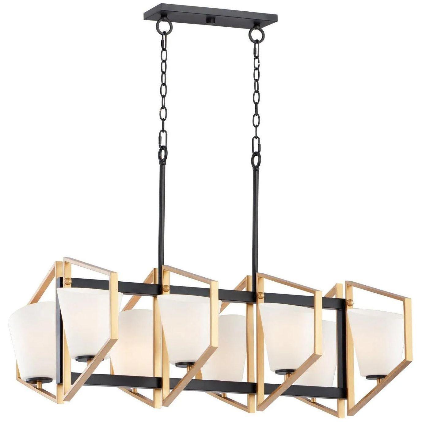 Maxim Lighting - Oblique Linear Pendant - 26358SWGLDBK - Canada Light Shop