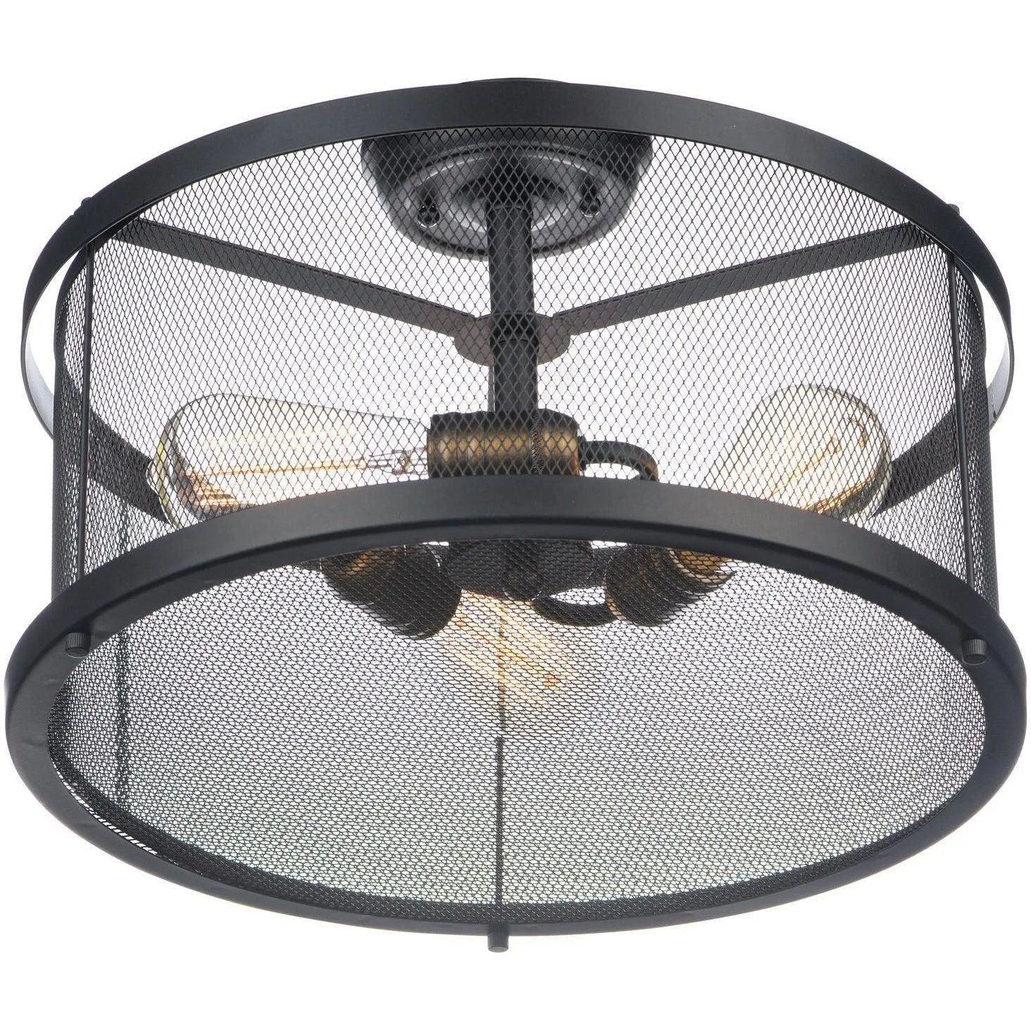 Maxim Lighting - Palladium Semi-Flush Mount - 20110BKNAB - Canada Light Shop