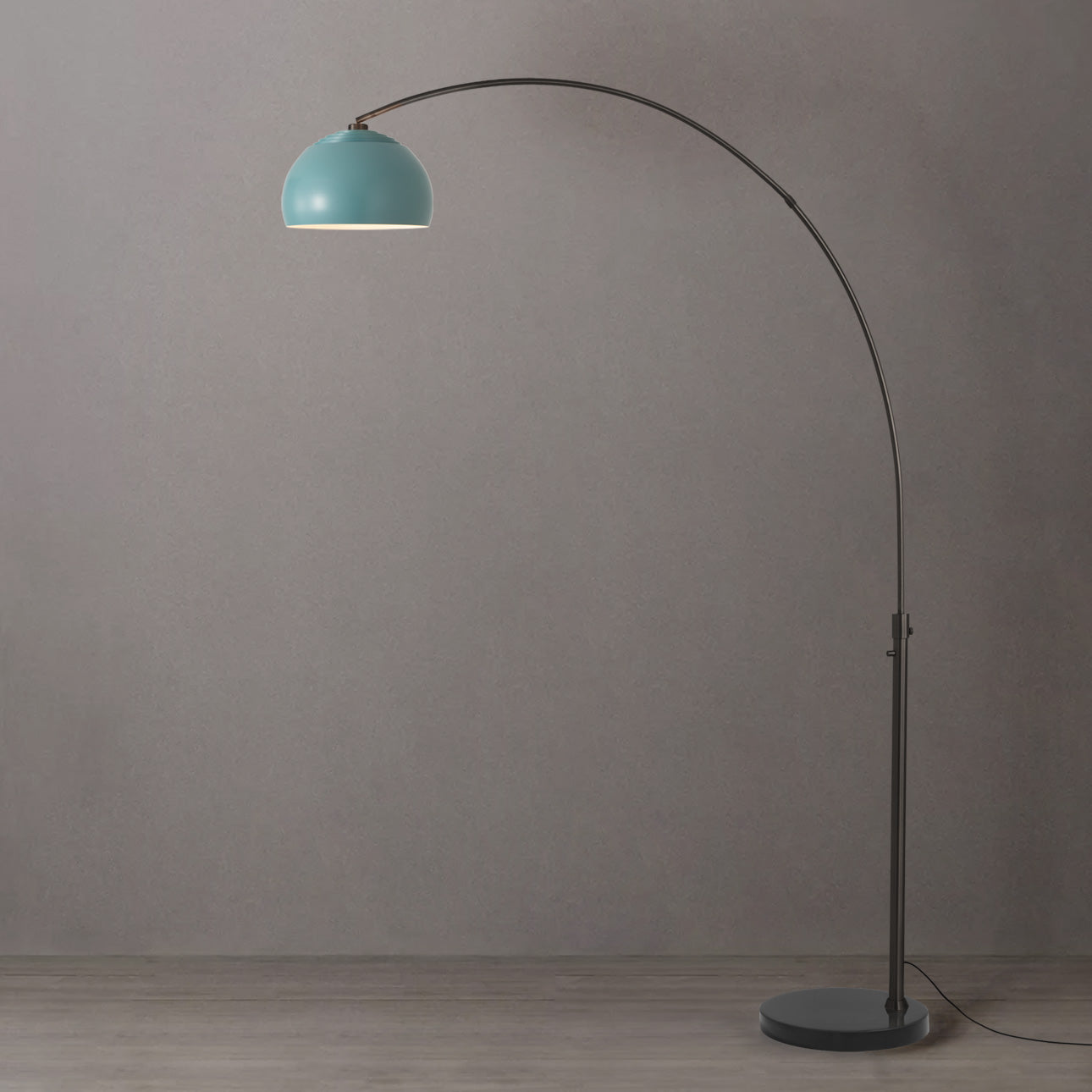 Nova of California 2113820BL Float 1-Light Arc Lamp in Black Nickel / Black (0BL)