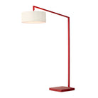 Nova of California 2110929WH Stretch 1-Light Chairside Arc Lamp in Crimson Red