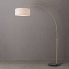 Nova of California 2110818WH Float 1-Light Arc Lamp in Weathered Brass / Black