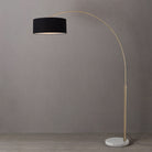 Nova of California 2110821BK Float 1-Light Arc Lamp in Weathered Brass / White