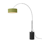 Nova of California 2110834AV Tambo Stretch 1-Light Arc Lamp in Satin Nickel / Black Oak