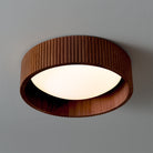 Nova of California 3610833W Tambo Flush Mount in white / Walnut
