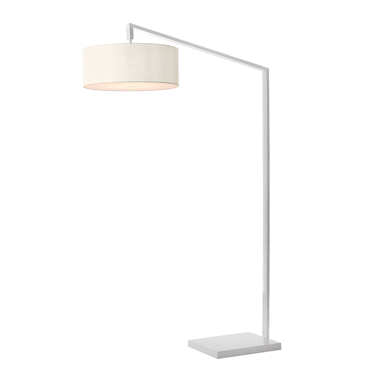 Nova of California 2110927WH Stretch 1-Light Chairside Arc Lamp in White
