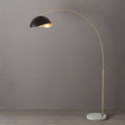 Nova of California 2114821MG Luna Bella 1-Light Arc Lamp in Weathered Brass / White