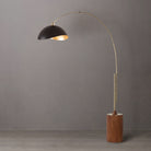 Nova of California 2114832MG Luna Bella 1-Light Arc Lamp in Weathered Brass / Dark Walnut