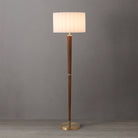 Nova of California 2011802WB Scalloped Floor Lamp in Walnut