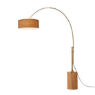 Nova of California 2110839BU Tambo Stretch 1-Light Arc Lamp in Weathered Brass / Natural Ash