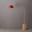 Nova of California 2113839CR Tambo Half Dome Arc Lamp in Weathered Brass / Light Wood