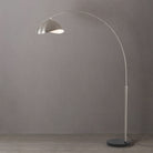 Nova of California 2114819SN Luna Bella 1-Light Arc Lamp in Satin Nickel / Black