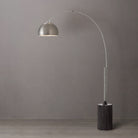 Nova of California 2113834SN Tambo Half Dome Arc Lamp in Satin Nickel / Black Oak