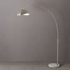 Nova of California 2114822SN Luna Bella 1-Light Arc Lamp in Satin Nickel / White