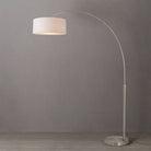 Nova of California 2110825WH Float 1-Light Arc Lamp in Satin Nickel