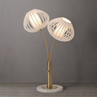 Nova of California 1210799WB Bloom 2-Light Table Lamp in Weathered Brass