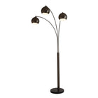 Nova of California 2310800BN Original 1962 Triplet 3-Light Arc Floor Lamp in Black Nickel / Black