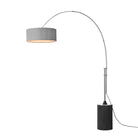 Nova of California 2110834CG Tambo Stretch 1-Light Arc Lamp in Satin Nickel / Black Oak