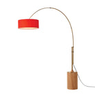 Nova of California 2110839CR Tambo Stretch 1-Light Arc Lamp in Weathered Brass / Natural Ash