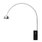 Nova of California 2111805BL Iconic Arched LED Floor Lamp in Brushed Nickel / black
