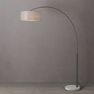 Nova of California 2110823CG Float 1-Light Arc Lamp in Black Nickel / White