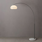 Nova of California 2115823BKN Simple Morelli Arc Lamp in Black Nickel / White