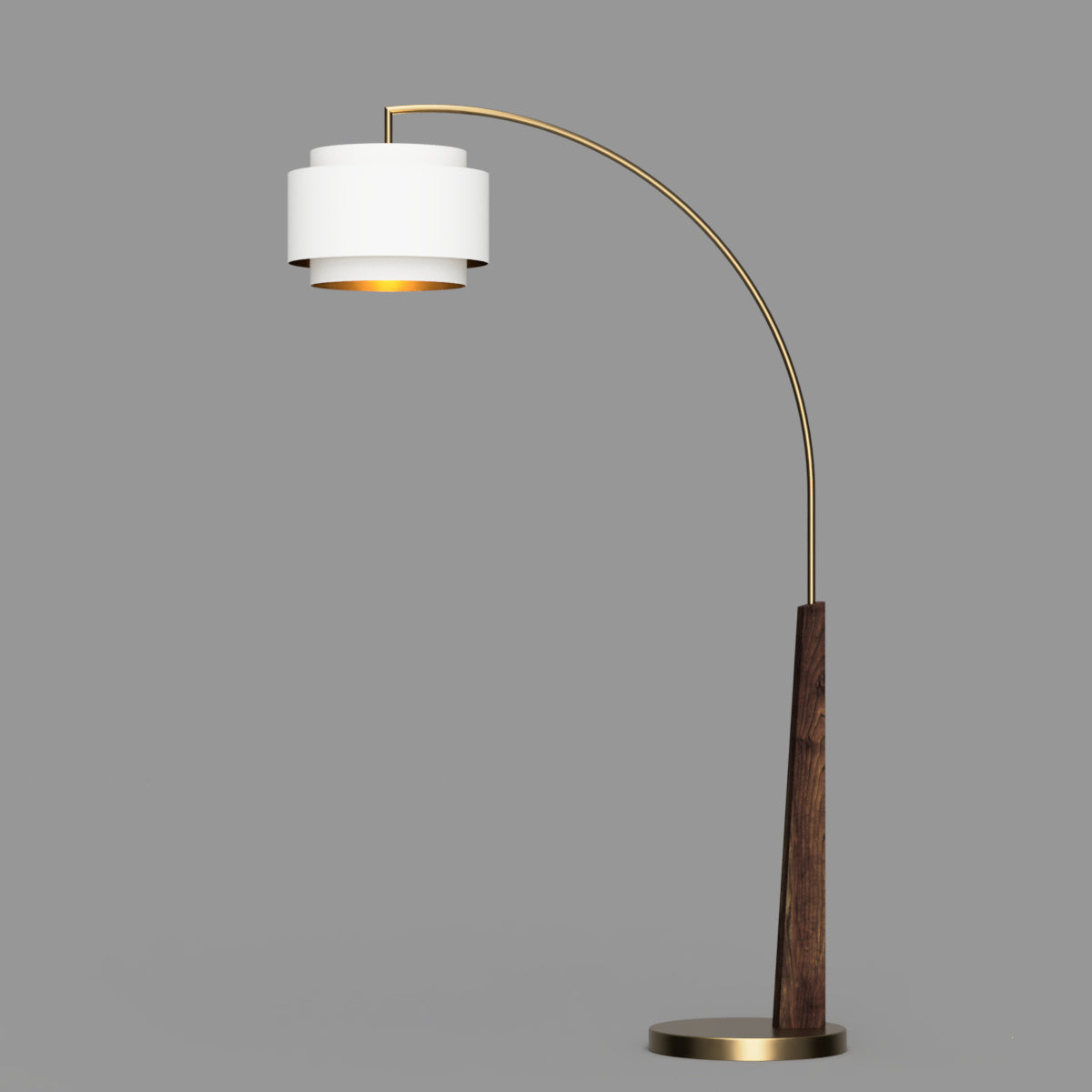 Nova of California 2110772WB Coronado 1-Light Arc Floor Lamp in Matte Black