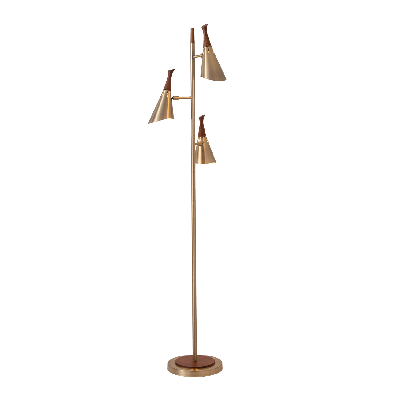 Nova of California 1613807WB Encinitas 3-Light Tree Floor Lamp in Weathered Brass