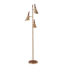 Nova of California 1613807WB Encinitas 3-Light Tree Floor Lamp in Weathered Brass