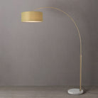 Nova of California 2110821AV Float 1-Light Arc Lamp in Weathered Brass / White