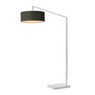Nova of California 2110927BK Stretch 1-Light Chairside Arc Lamp in White