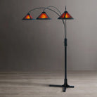 Nova of California 4212BZ Original Natural Mica 3-Light Arc Floor Lamp in Espresso/Bronze / Dark Brown