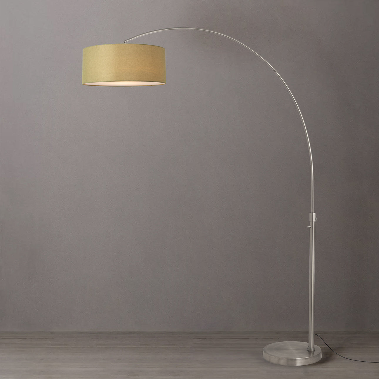 Nova of California 2110825AV Float 1-Light Arc Lamp in Satin Nickel