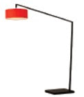 Nova of California 2110923CR Stretch 1-Light Arc Lamp in Black