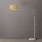 Nova of California 2110822AV Float 1-Light Arc Lamp in Satin Nickel / White