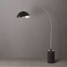 Nova of California 2114834MS Luna Bella 1-Light Arc Lamp in Satin Nickel / Black Oak