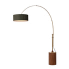 Nova of California 2110832BK Tambo Stretch 1-Light Arc Lamp in Weathered Brass / Dark Walnut