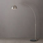 Nova of California 2113819SN Float 1-Light Arc Lamp in Satin Nickel / Black