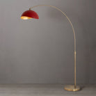 Nova of California 2111017RED Luna Bella 1-Light Arc Lamp in Weathered Brass & Red / Weathered Brass
