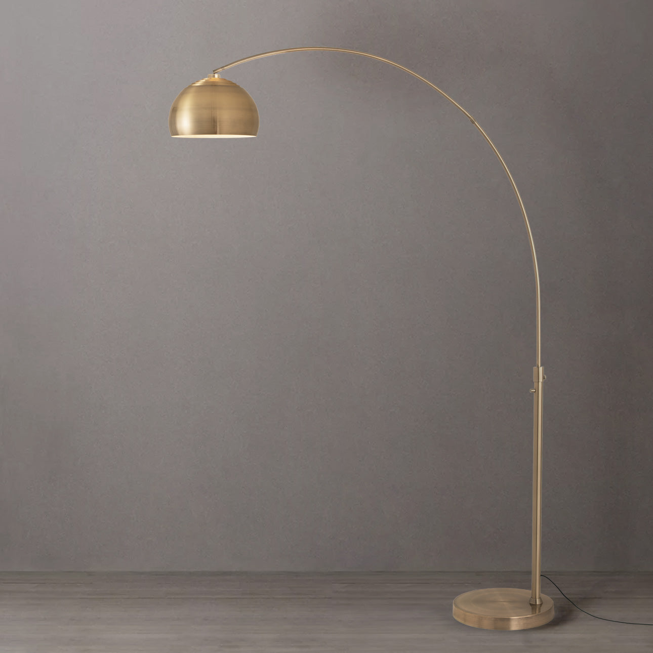 Nova of California 2113824WB Float 1-Light Arc Lamp in Weathered Brass