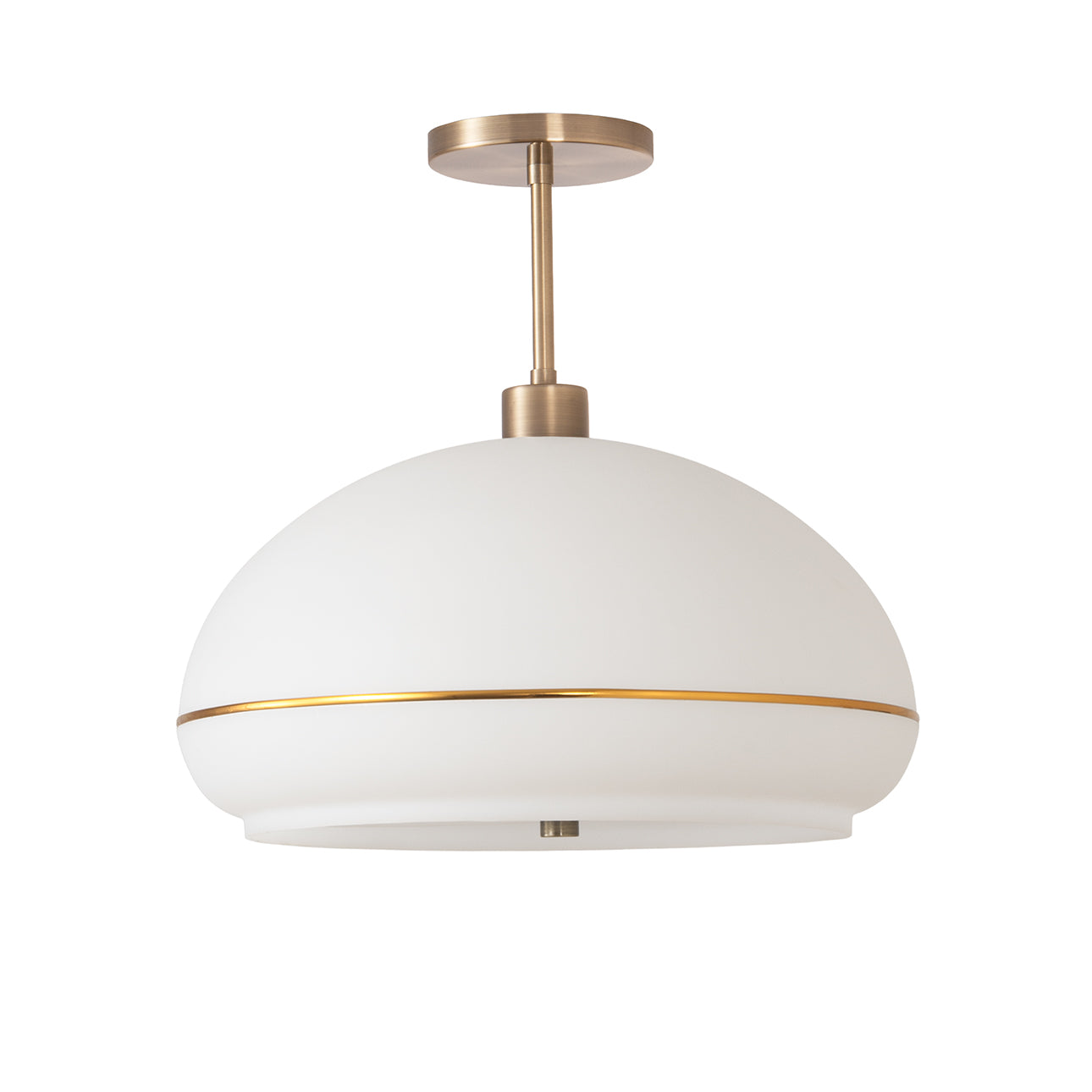 Nova of California 2115845WB Morelli Semi-Flush Mount in Weathered Brass