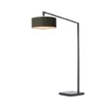 Nova of California 2110924BK Stretch 1-Light Chairside Arc Lamp in Black