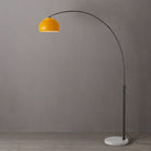 Nova of California 2113823MU Float 1-Light Arc Lamp in Black Nickel / White (3MU)