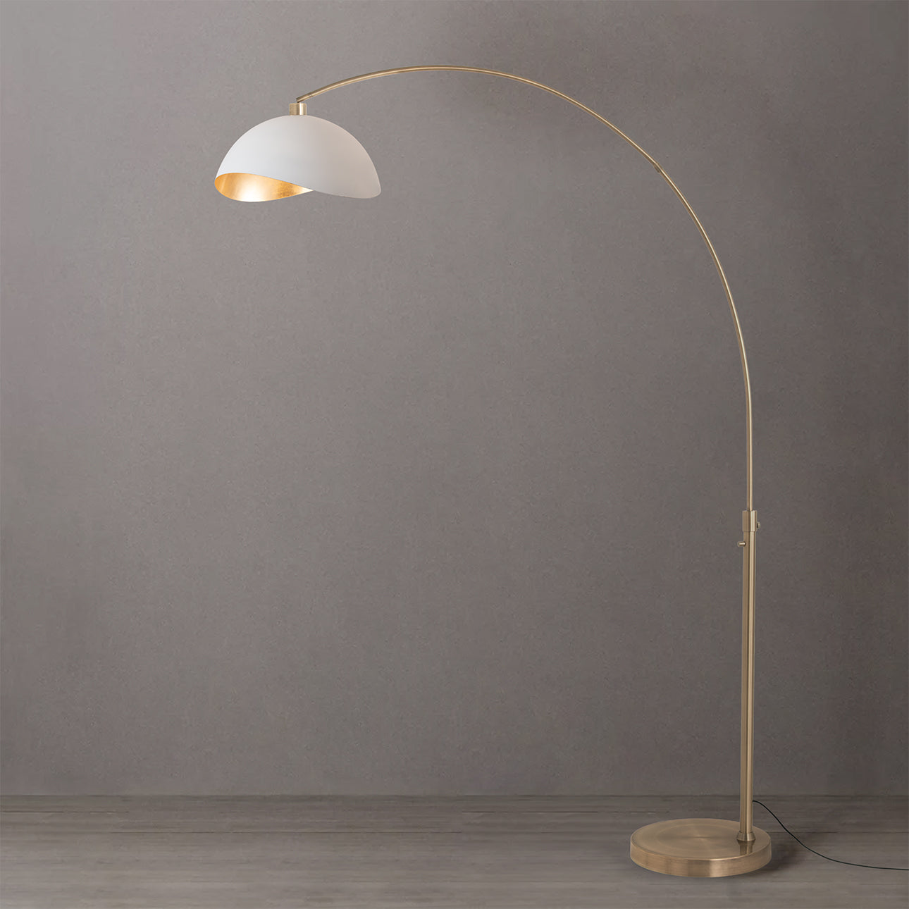 Nova of California 2114824WG Luna Bella 1-Light Arc Lamp in Weathered Brass