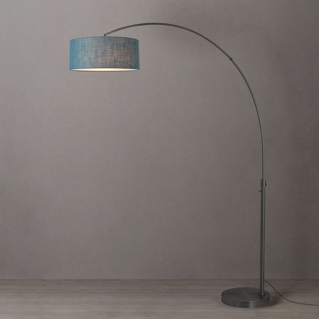 Nova of California 2110826BL Float 1-Light Arc Lamp in Black Nickel